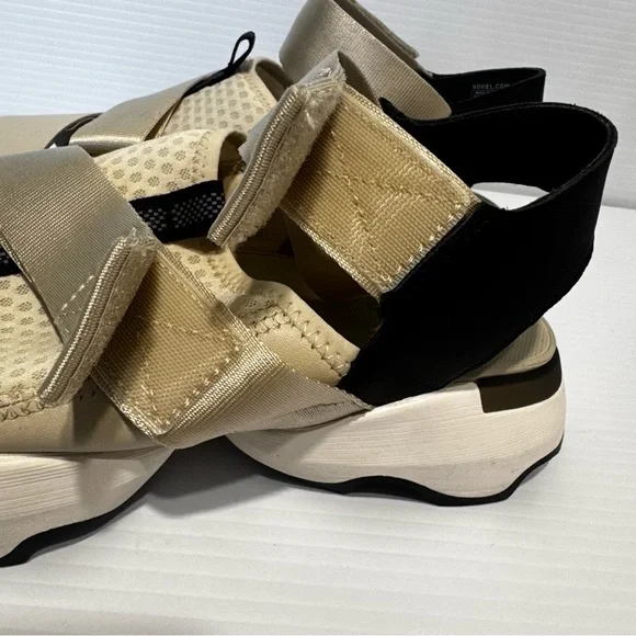 Sorel Kinetic Fawn Beige Strappy Platform Sandals Size 10 - Picture 5 of 14